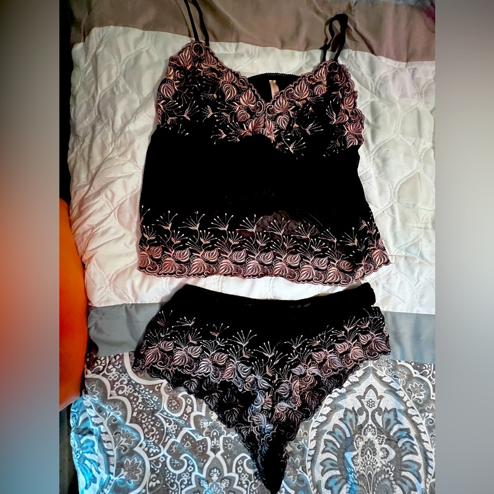 Vintage Cacique Pink Chemise Tank & Matching Panties 22/24 from Lane Bryant.